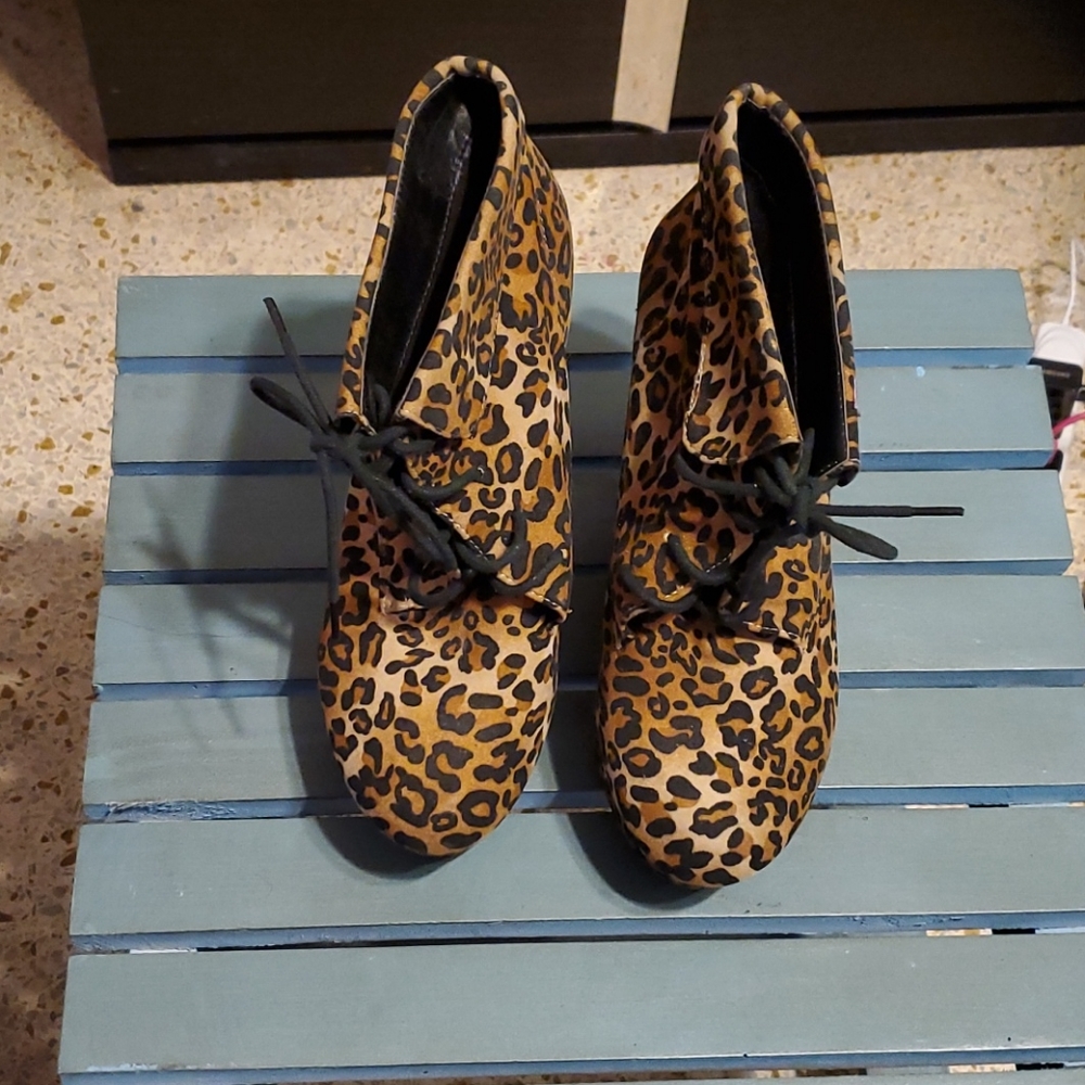 Leopard Wedges
